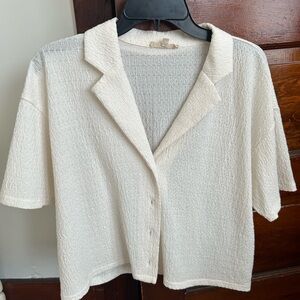 Madewell Textured Cream Button-Down Shirt